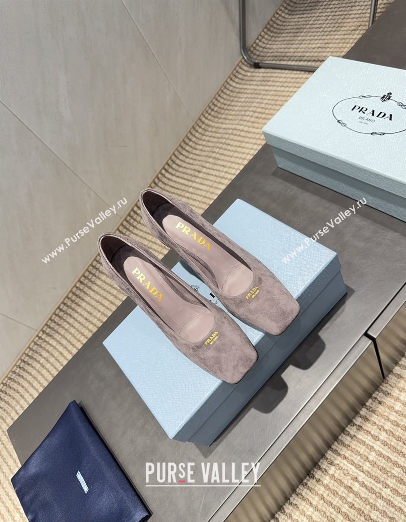Prada Suede high heel pumps 8.5cm Grey 2025 1I838N (MD-251205064)