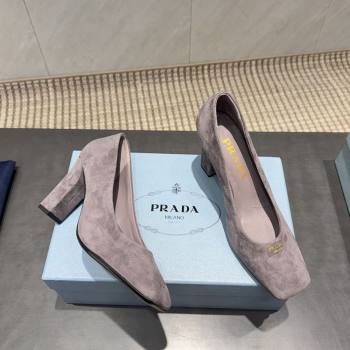 Prada Suede high heel pumps 8.5cm Grey 2025 1I838N (MD-251205064)