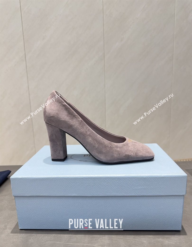 Prada Suede high heel pumps 8.5cm Grey 2025 1I838N (MD-251205064)