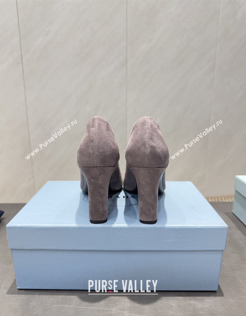 Prada Suede high heel pumps 8.5cm Grey 2025 1I838N (MD-251205064)