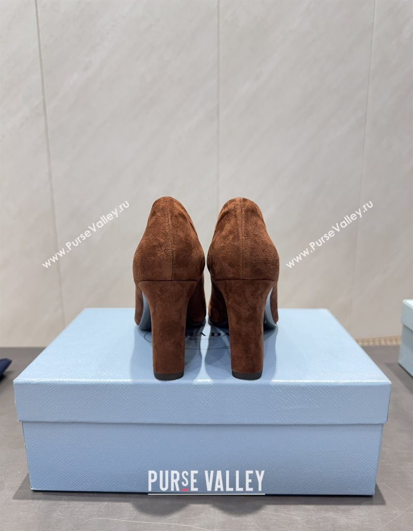 Prada Suede high heel pumps 8.5cm Brown 2025 1I838N (MD-251205065)