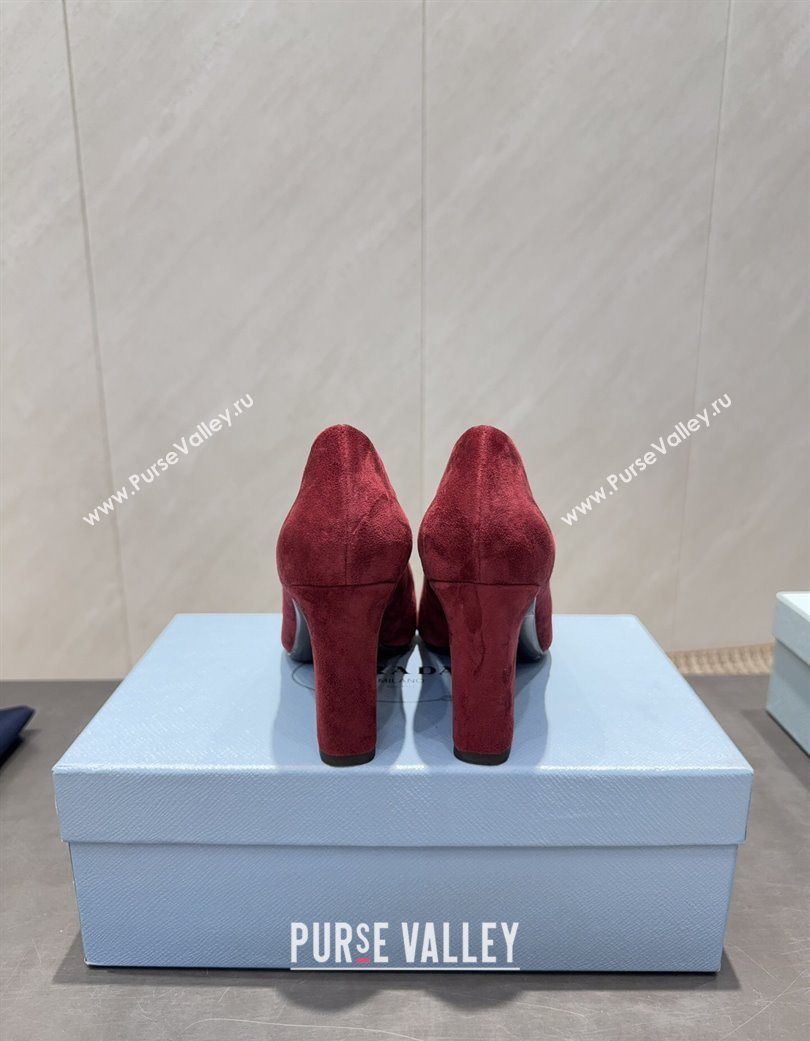 Prada Suede high heel pumps 8.5cm Red 2025 1I838N (MD-251205066)