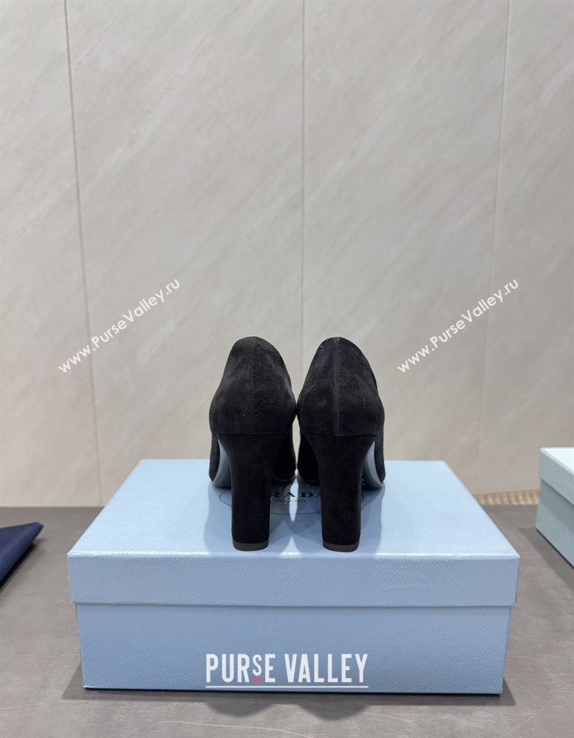 Prada Suede high heel pumps 8.5cm Black 2025 1I838N (MD-251205067)