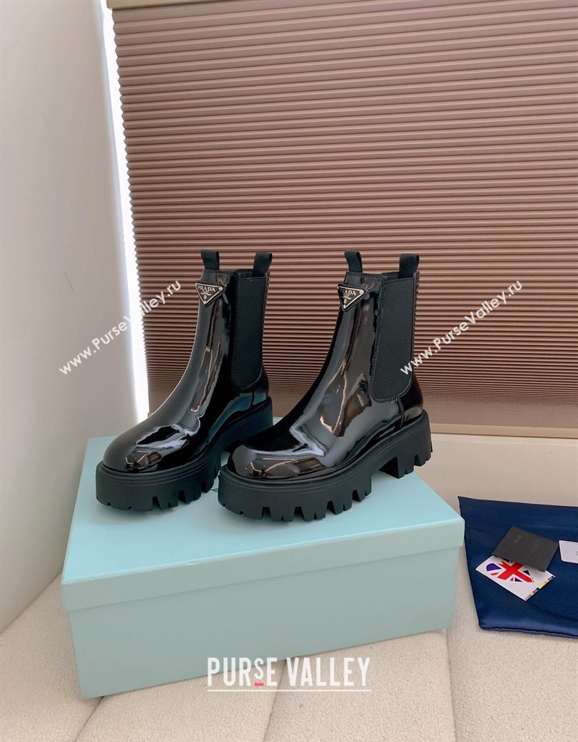 Prada Patent leather booties Black 2025 1T186O (MD-251206045)