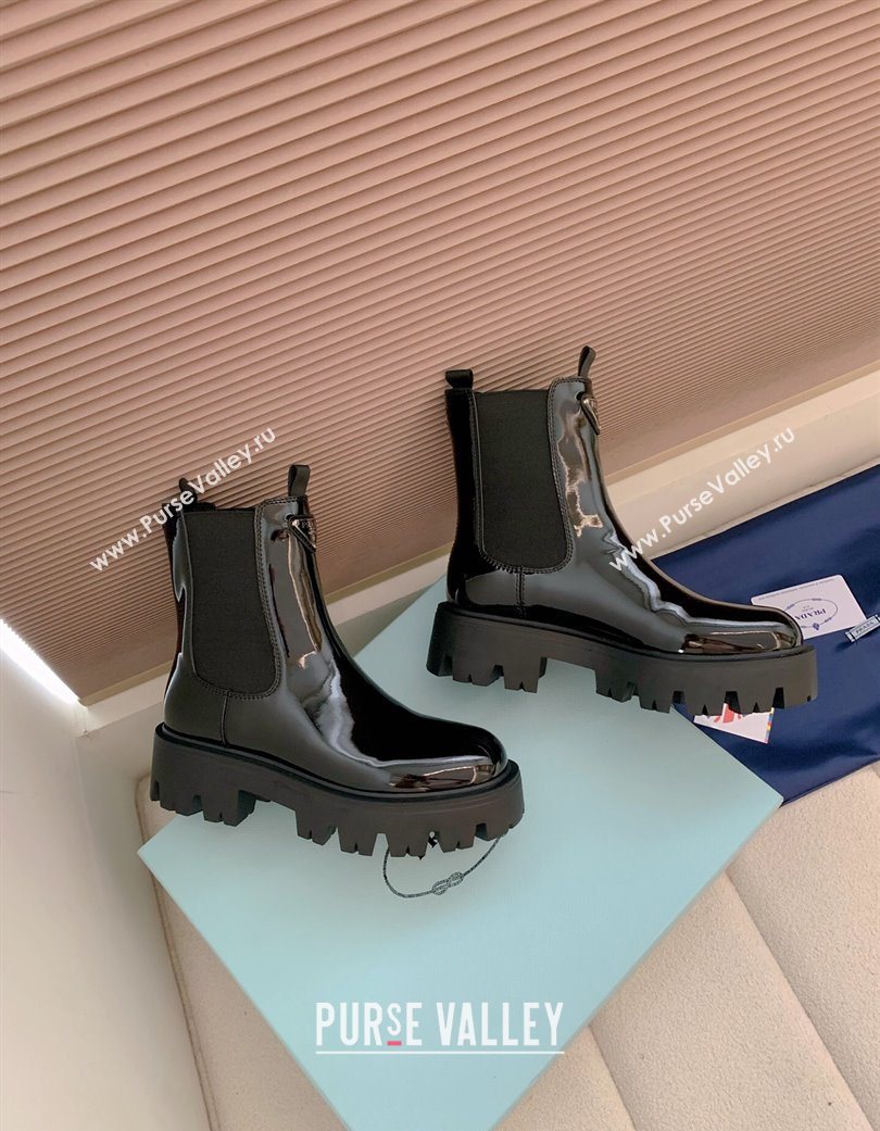 Prada Patent leather booties Black 2025 1T186O (MD-251206045)