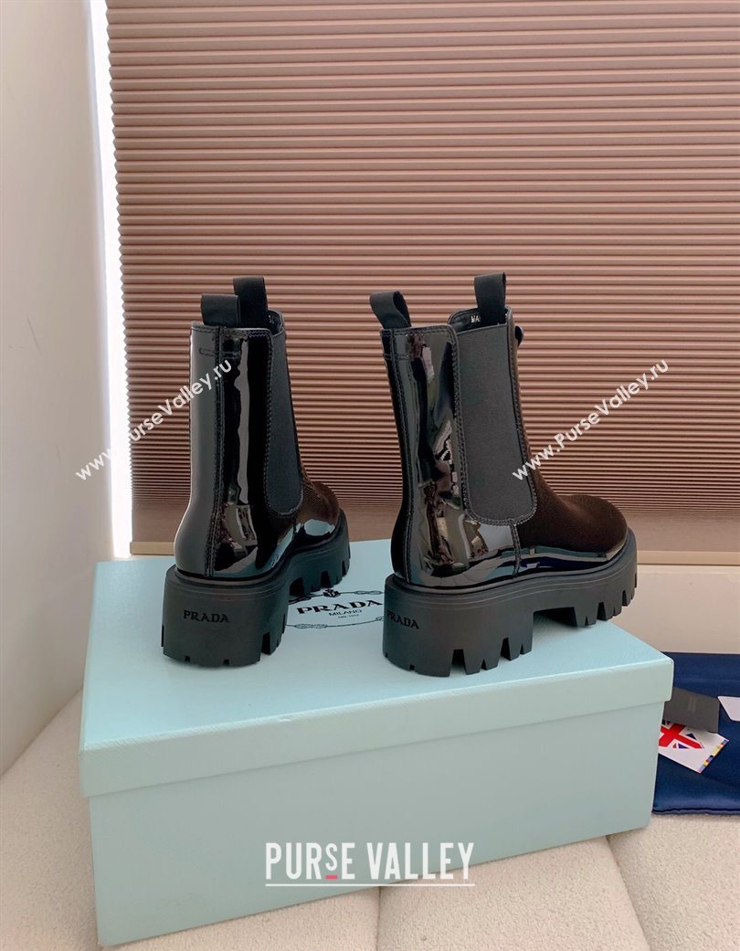 Prada Patent leather booties Black 2025 1T186O (MD-251206045)