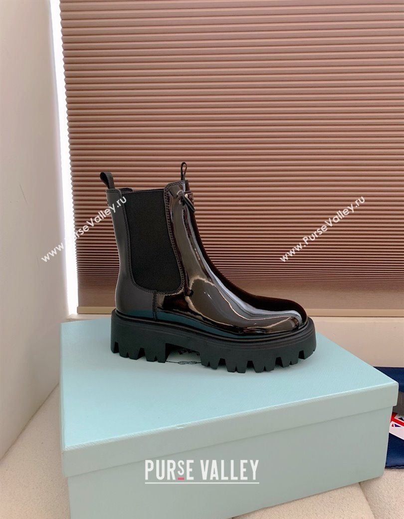 Prada Patent leather booties Black 2025 1T186O (MD-251206045)