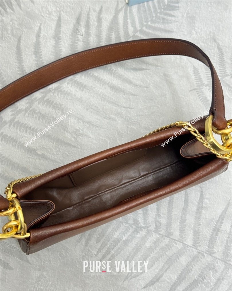 Prada Enchaîne small leather bag Brown 2026 1BC261 (YZ-260123071)