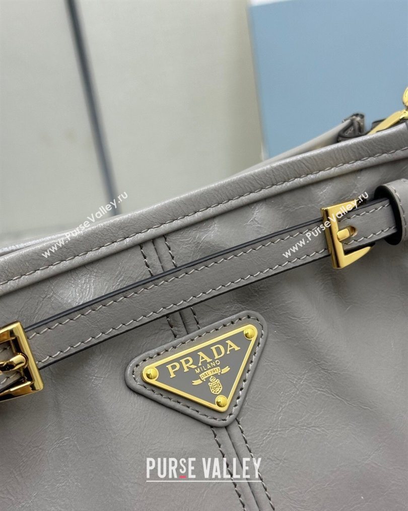 Prada Bonnie leather mini shoulder bag Light Grey 2026 1BH229 (YZ-260123024)