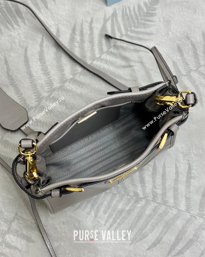 Prada Bonnie leather mini shoulder bag Light Grey 2026 1BH229 (YZ-260123024)