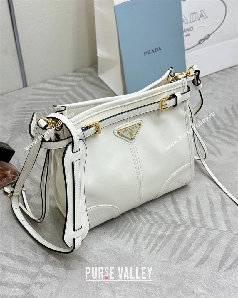Prada Bonnie leather mini shoulder bag White 2026 1BH229 (YZ-260123025)