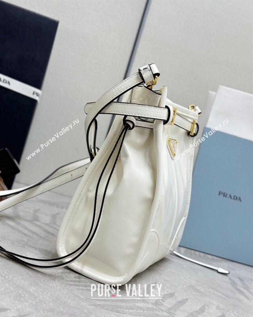 Prada Bonnie leather mini shoulder bag White 2026 1BH229 (YZ-260123025)
