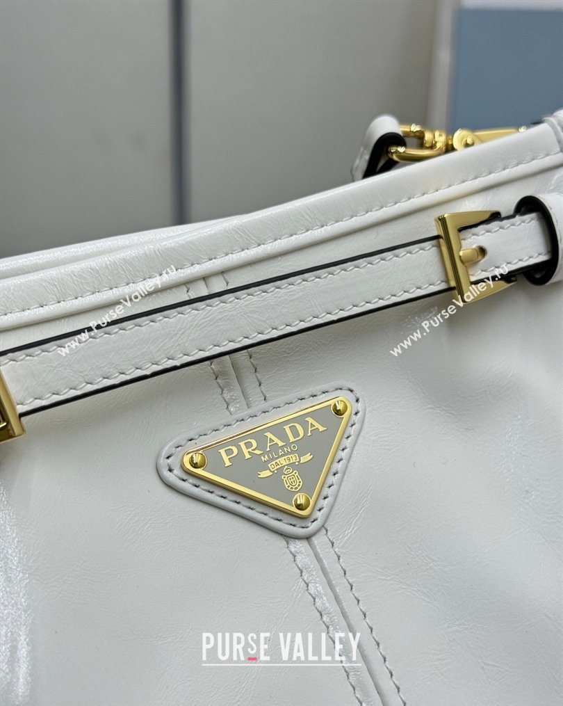 Prada Bonnie leather mini shoulder bag White 2026 1BH229 (YZ-260123025)