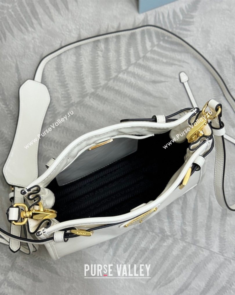 Prada Bonnie leather mini shoulder bag White 2026 1BH229 (YZ-260123025)