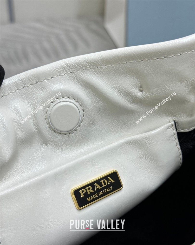 Prada Bonnie leather mini shoulder bag White 2026 1BH229 (YZ-260123025)