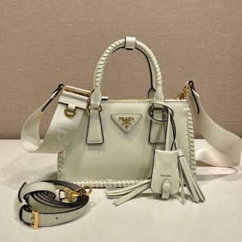 Prada Galleria mini leather bag with Stitching Details 1BA906 White 2026 (YZ-260123039)