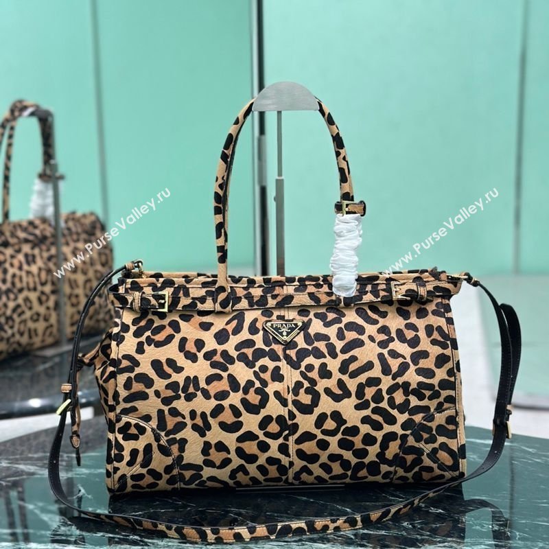 Prada Bonnie large Leopard Print handbag 1BA433 2025 (YZ-260123009)