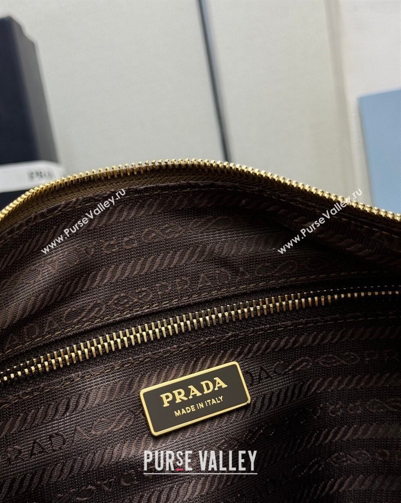 Prada Explore large suede shoulder bag Dark Brown 2025 1BC264 (YZ-260123042)