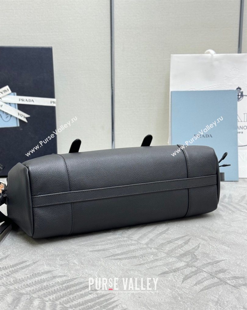 Prada Bonnie medium antiqued leather tote bag Black 2026 1BG628 (YZ-260123020)