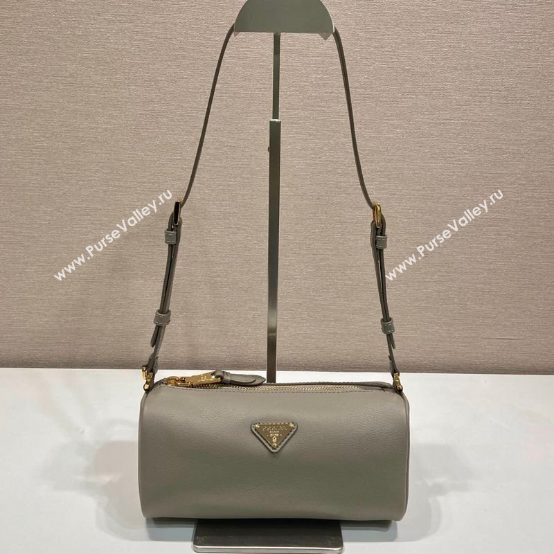 Prada Leather pouch bag Grey 2026 1BC239 (YZ-260123044)