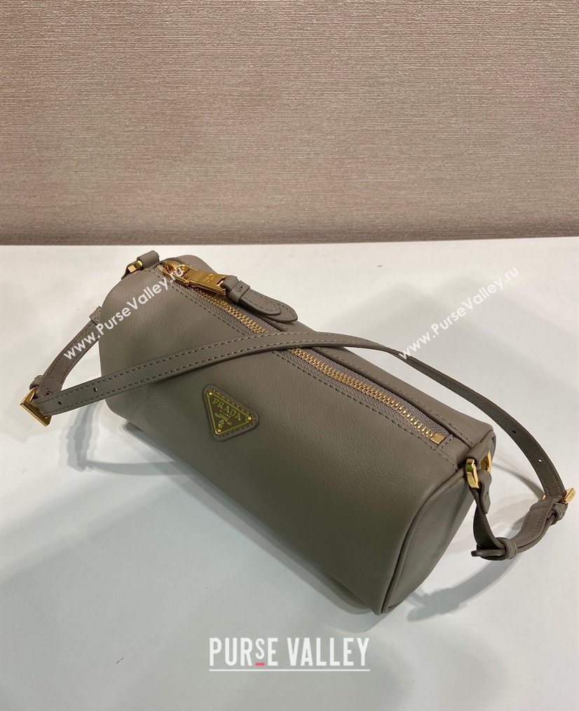 Prada Leather pouch bag Grey 2026 1BC239 (YZ-260123044)