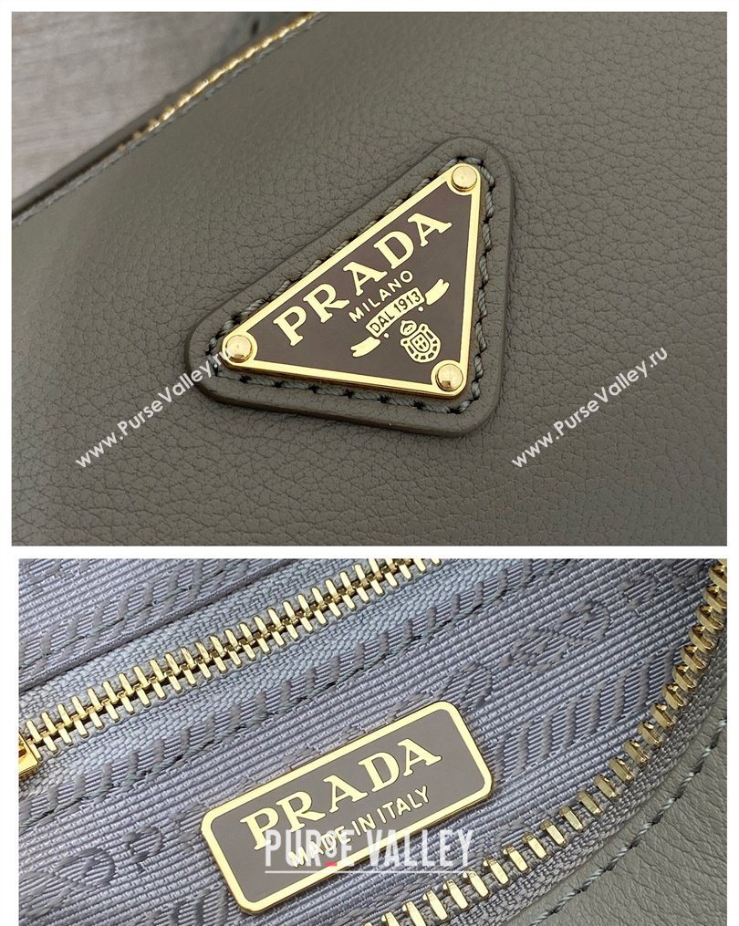 Prada Leather pouch bag Grey 2026 1BC239 (YZ-260123044)