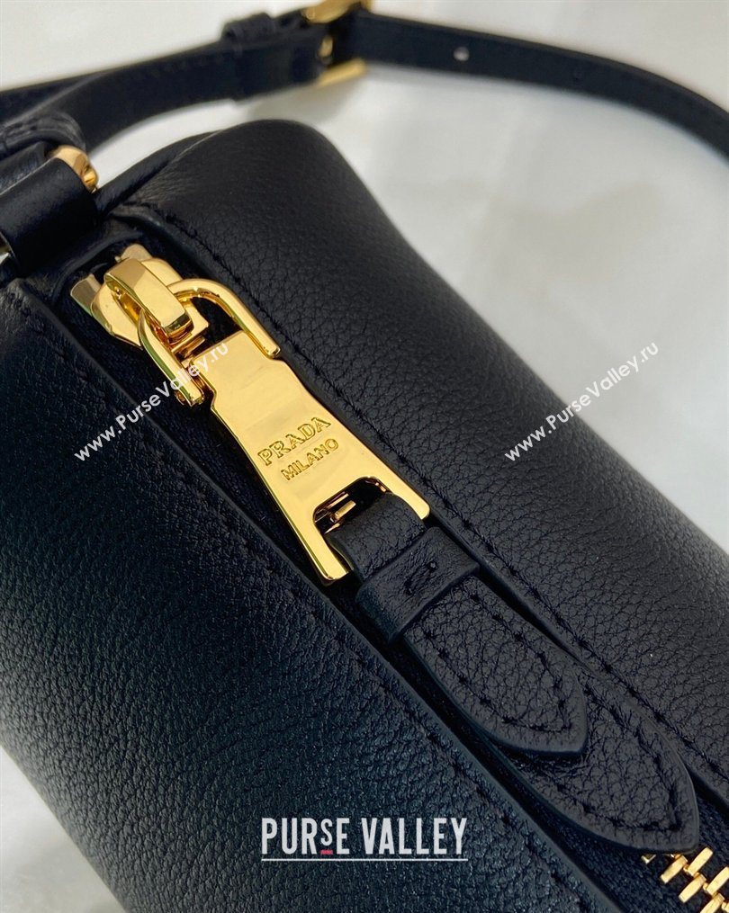 Prada Leather pouch bag Black 2026 1BC239 (YZ-260123045)