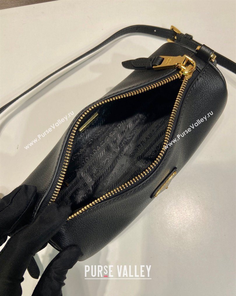 Prada Leather pouch bag Black 2026 1BC239 (YZ-260123045)