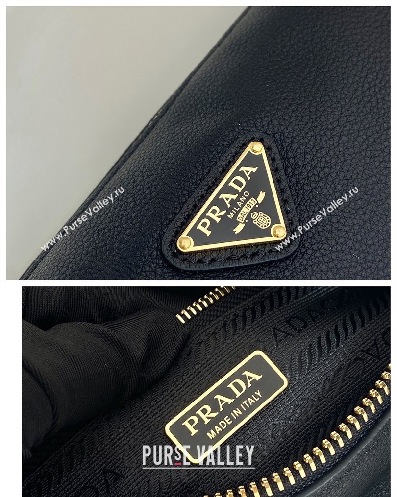 Prada Leather pouch bag Black 2026 1BC239 (YZ-260123045)
