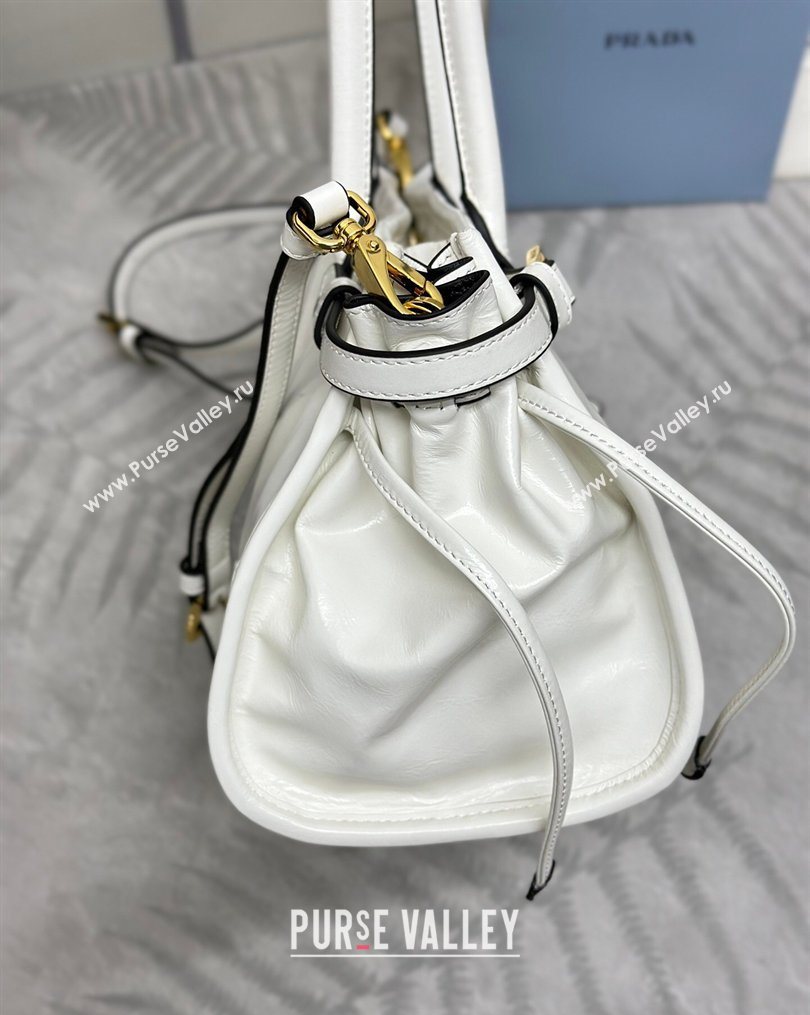 Prada Bonnie medium leather handbag White 2025 1BA426 (YZ-260123004)
