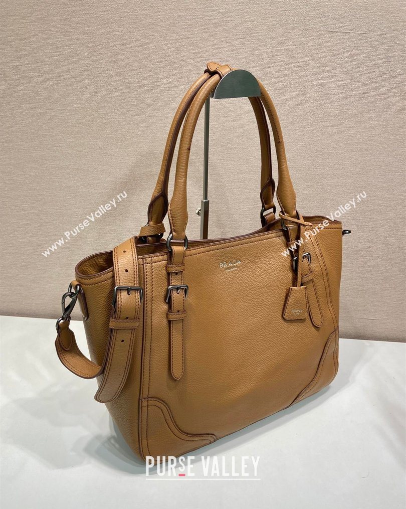 Prada Large leather tote bag Brown 2026 1BG602 (YZ-260123034)