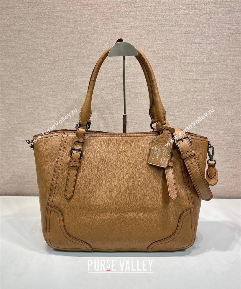Prada Large leather tote bag Brown 2026 1BG602 (YZ-260123034)