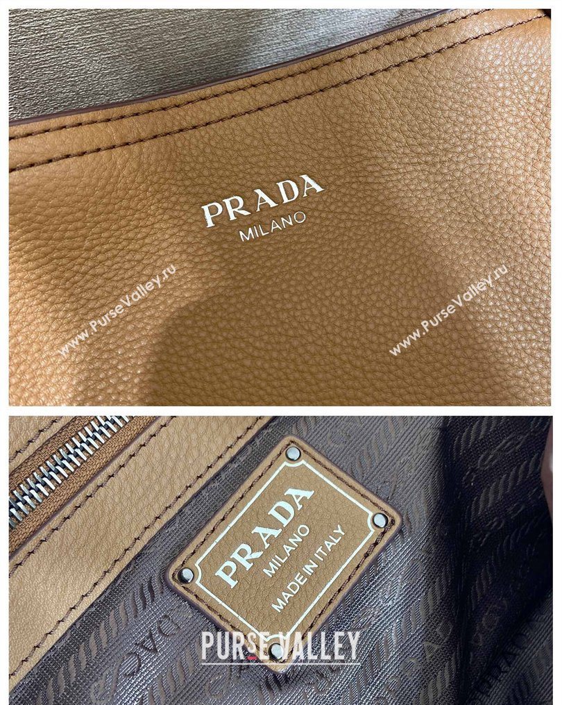 Prada Large leather tote bag Brown 2026 1BG602 (YZ-260123034)