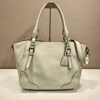 Prada Large leather tote bag White 2026 1BG602 (YZ-260123036)