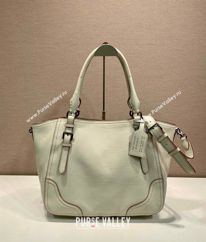 Prada Large leather tote bag White 2026 1BG602 (YZ-260123036)
