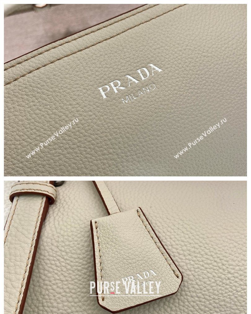 Prada Large leather tote bag White 2026 1BG602 (YZ-260123036)