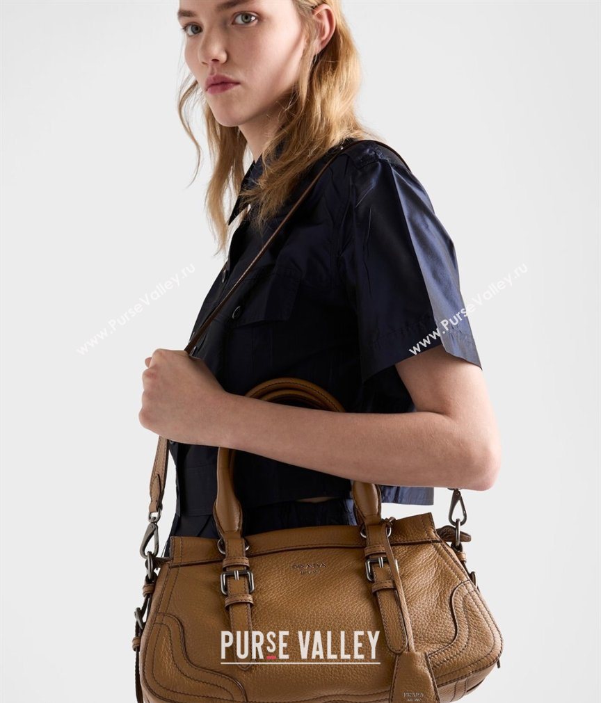 Prada Large leather tote bag Brown 2026 1BG604 (YZ-260123053)