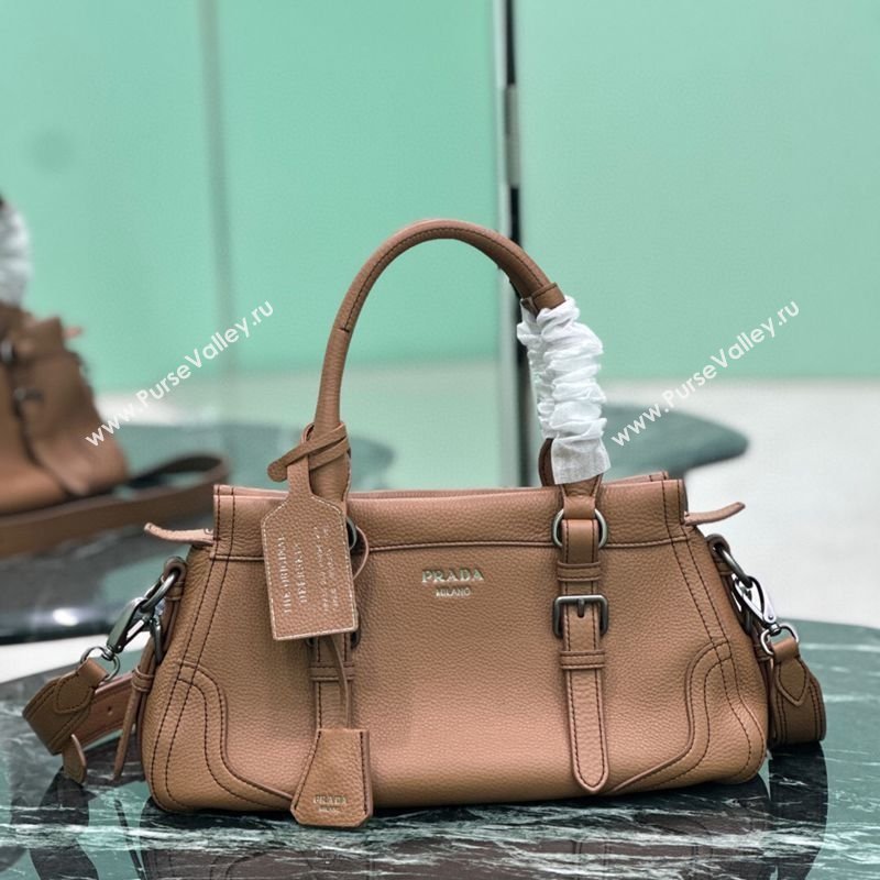 Prada Large leather tote bag Brown 2026 1BG604 (YZ-260123053)
