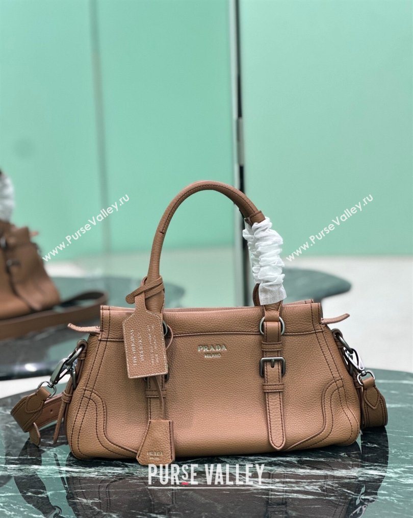 Prada Large leather tote bag Brown 2026 1BG604 (YZ-260123053)