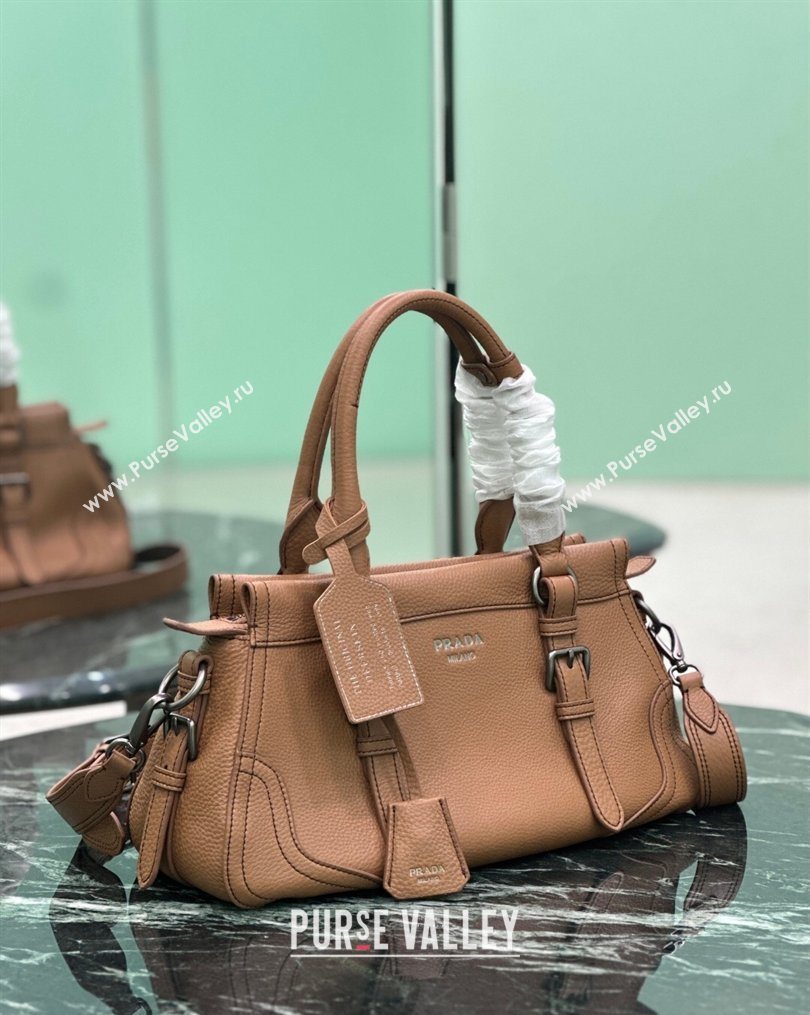 Prada Large leather tote bag Brown 2026 1BG604 (YZ-260123053)