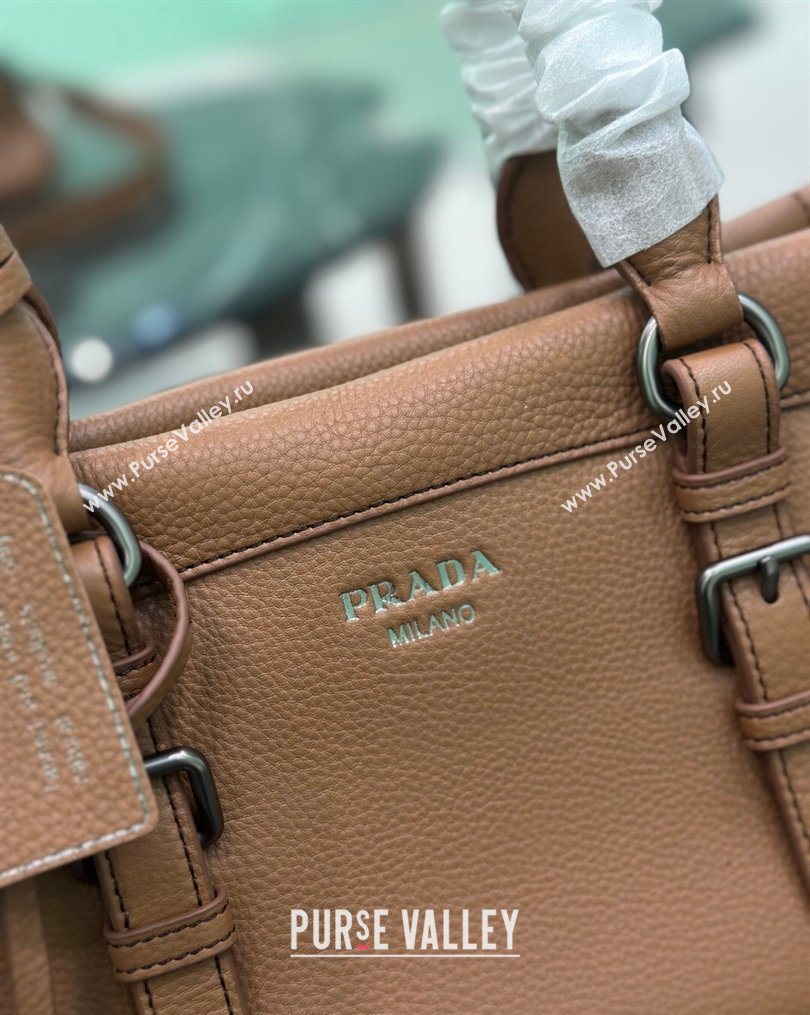 Prada Large leather tote bag Brown 2026 1BG604 (YZ-260123053)