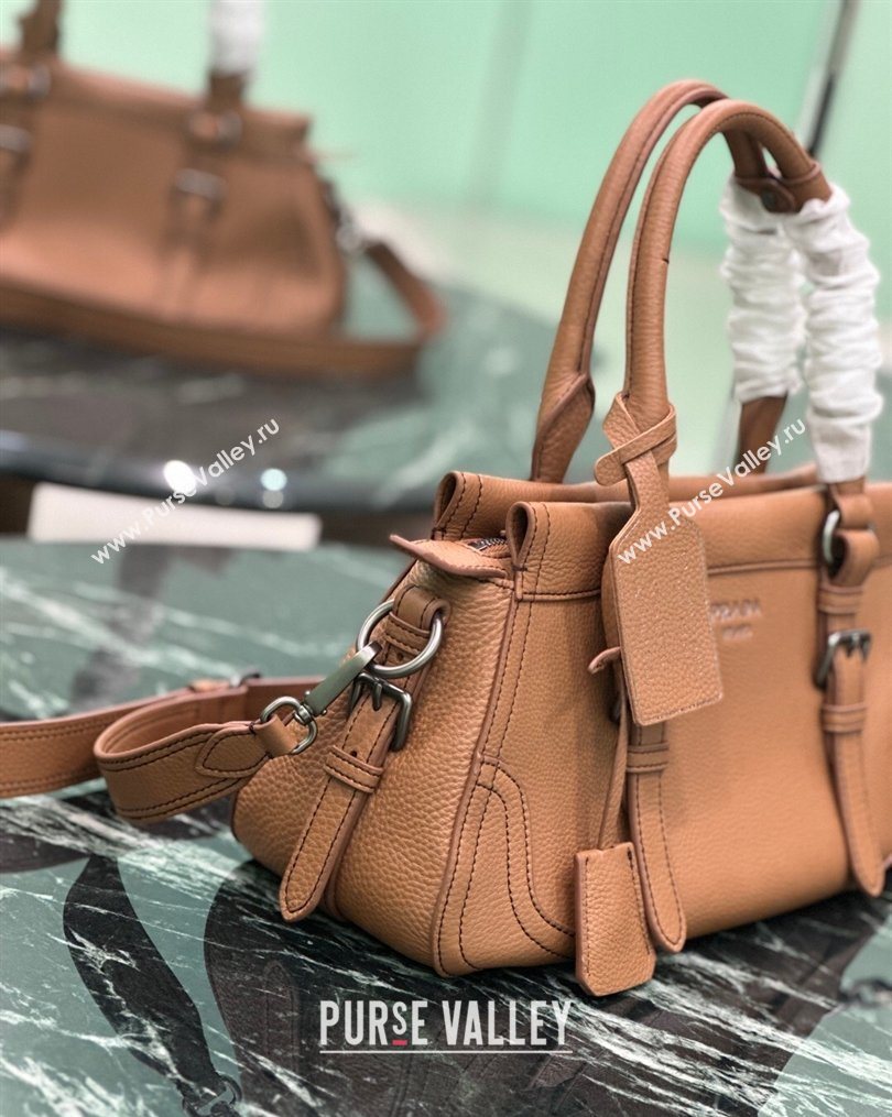 Prada Large leather tote bag Brown 2026 1BG604 (YZ-260123053)