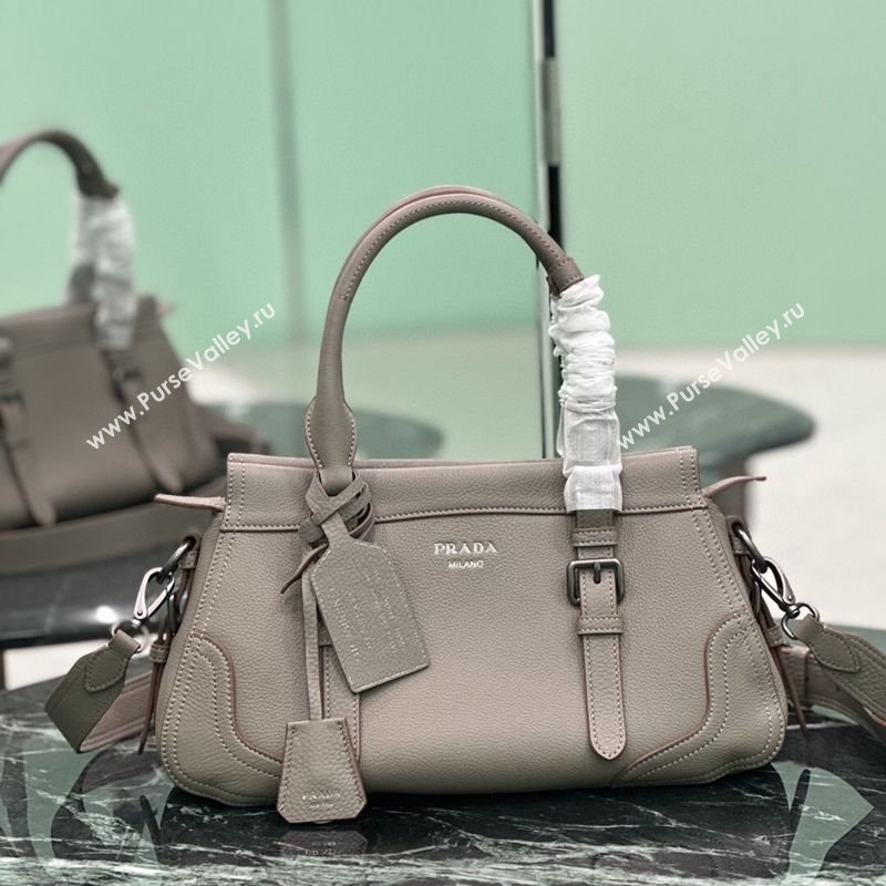 Prada Large leather tote bag Grey 2026 1BG604 (YZ-260123054)