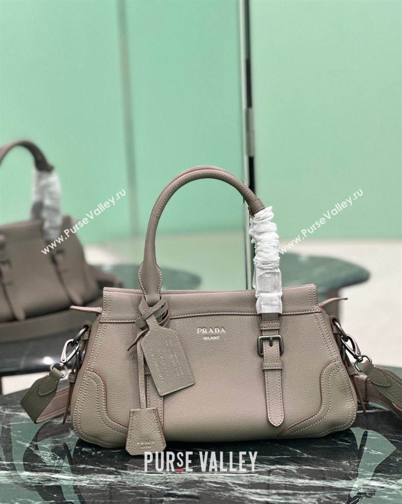 Prada Large leather tote bag Grey 2026 1BG604 (YZ-260123054)