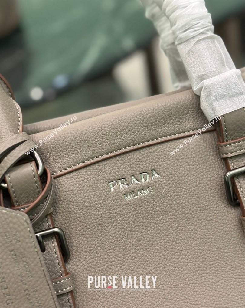 Prada Large leather tote bag Grey 2026 1BG604 (YZ-260123054)