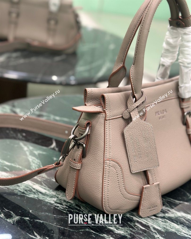 Prada Large leather tote bag Grey 2026 1BG604 (YZ-260123054)