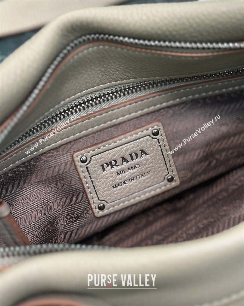 Prada Large leather tote bag Grey 2026 1BG604 (YZ-260123054)