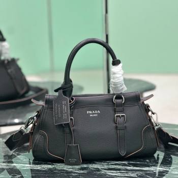 Prada Large leather tote bag Black 2026 1BG604 (YZ-260123056)