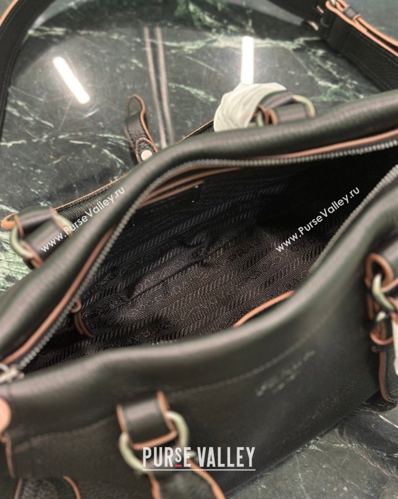Prada Large leather tote bag Black 2026 1BG604 (YZ-260123056)