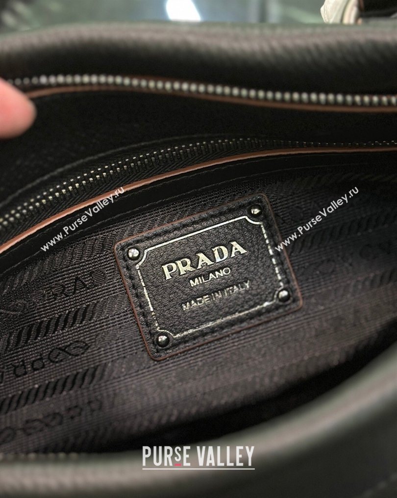 Prada Large leather tote bag Black 2026 1BG604 (YZ-260123056)